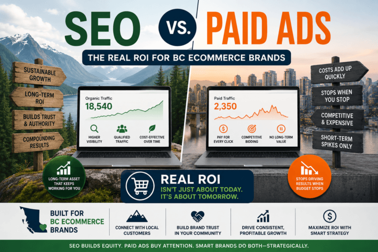 SEO vs. Paid Ads: The Real ROI for BC Ecommerce Brands