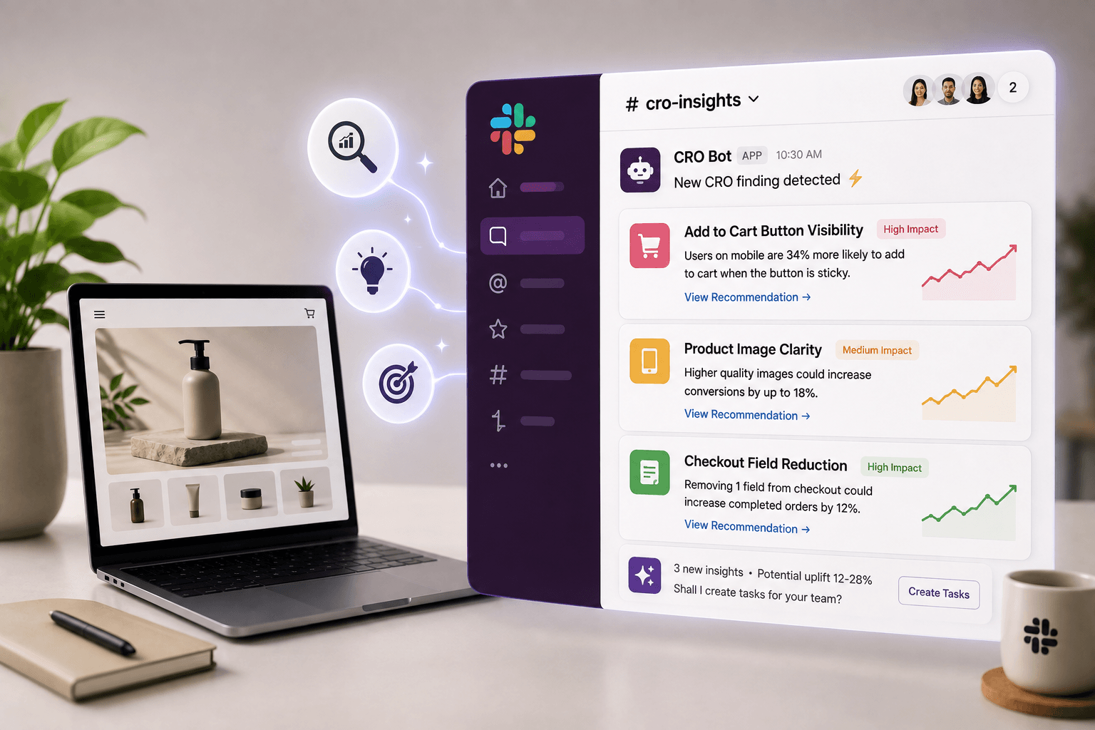Getting CRO Findings Directly in Slack, Not Buried in a Dashboard